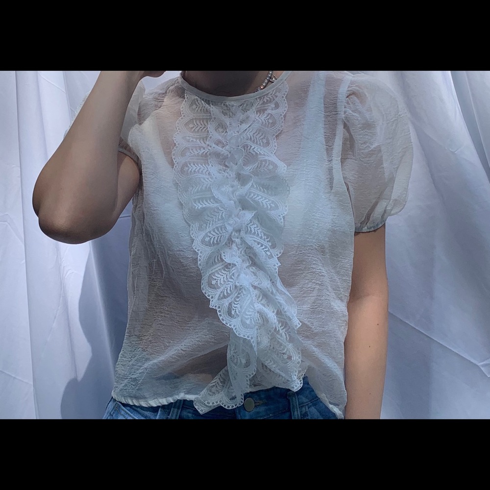 sheet white blouse
